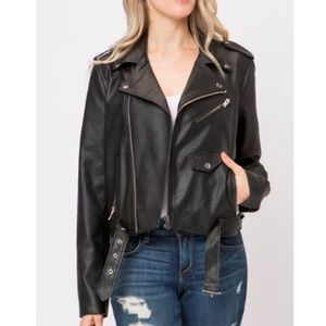 Faux leather jacket
